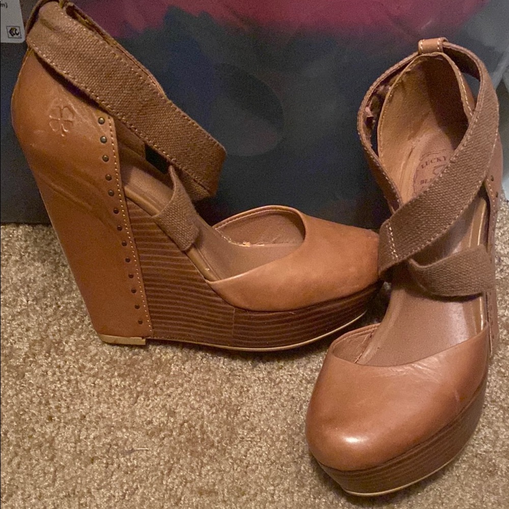 Lucky Brand Tan Wedge Shoes